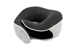 Memory Foam Travel Neck Pillow - Adjustable, Washable Cover, Optional Eye Mask & Earplugs - thumbnail 1