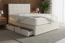 Luxury Boucle Divan Bed Set with Ortho Mattress and Storage Drawers - thumbnail 2