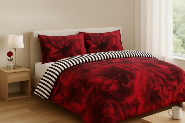 Rose Polycotton Duvet Cover Set - Soft, Breathable, Machine Washable Floral Bedding - Single, Double, King & Super King - image 1