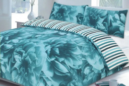 Rose Polycotton Duvet Cover Set - Soft, Breathable, Machine Washable Floral Bedding - Single, Double, King & Super King
