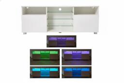 Modern TV Stand with Adjustable RGB LED Lighting and Storage - thumbnail 4