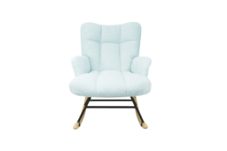Plush Teddy Rocking Armchair with High Backrest for Ultimate Comfort - thumbnail 8