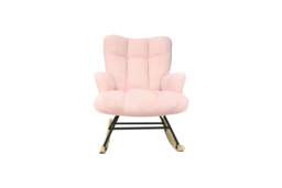 Plush Teddy Rocking Armchair with High Backrest for Ultimate Comfort - thumbnail 5