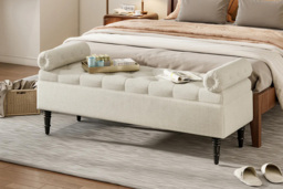 Flip Top Storage Bench with Side Arms - thumbnail 4