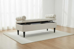 Flip Top Storage Bench with Side Arms - thumbnail 6