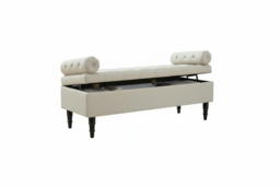 Flip Top Storage Bench with Side Arms - thumbnail 7