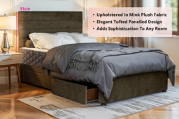Mink Plush Divan Bed with Storage & Mattress - thumbnail 8