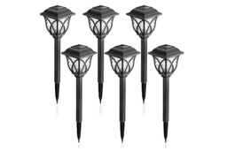 Solar LED Garden Path Lights - 6 Pack, Weatherproof, Warm & White Options - thumbnail 5