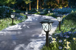 Solar LED Garden Path Lights - 6 Pack, Weatherproof, Warm & White Options - thumbnail 3