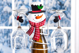 Christmas Character Wine Bottle and Glass Holder - 3 Styles! - thumbnail 4