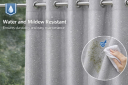 Outdoor Waterproof Patio Curtain - Grey - thumbnail 8