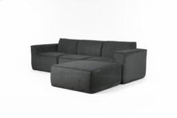 3-Seater Corduroy Sofa with Footstool