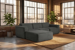 3-Seater Corduroy Sofa with Footstool - thumbnail 7