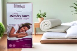 DreamEasy 2-Inch Hotel Quality Memory Foam Mattress Topper - Machine Washable Cover, Easy Fit - thumbnail 2