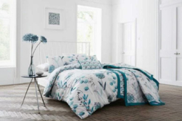 Luxury Cotton-Rich Bed Sheets & Duvet Set - Inky Teal, 200 Thread Count, Soft & Breathable, Machine Washable, Modern Style - thumbnail 6
