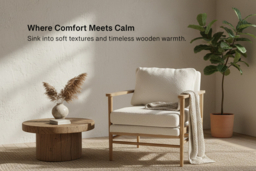 Teddy Bear Fur Wooden Armchair with Plush Removable Cushions - thumbnail 6