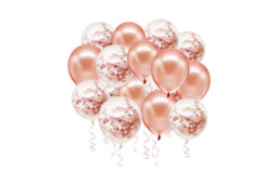 "Festive Confetti & Metallic Christmas Balloons - 20 Pack, Eco-Friendly, 12"" Latex" - thumbnail 3