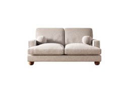 Addison 2 Seater Beige Boulce Sofa with Cushions & Statement Ball Feet - thumbnail 5