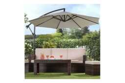 Aluminium Cantilever Garden Parasol with Cover - 4 Colour Options, Weather-Resistant, Modern Style - thumbnail 3