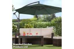 Aluminium Cantilever Garden Parasol with Cover - 4 Colour Options, Weather-Resistant, Modern Style - thumbnail 2