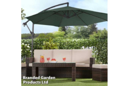 Aluminium Cantilever Garden Parasol with Cover - 4 Colour Options, Weather-Resistant, Modern Style - thumbnail 6