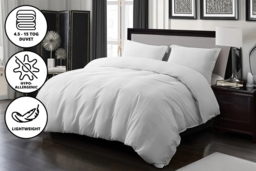 Hypoallergenic Polycotton Duvet - Machine Washable, All Seasons, 4.5-15 Tog, Single to Super King, Anti-Allergy - thumbnail 4