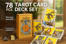 78pc Linen Tarot Card Deck Wall Art - Modern Decorative Spiritual Home Decor - thumbnail 6