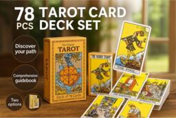 78pc Linen Tarot Card Deck Wall Art - Modern Decorative Spiritual Home Decor - thumbnail 2