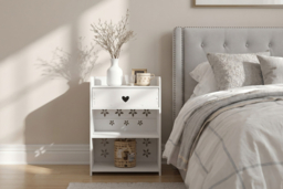 Hollow-Carved Flower Pattern Nightstand - thumbnail 6