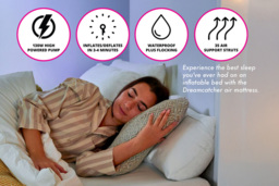 PRICE DROP! Dreamcatcher Deluxe Inflatable Air Bed Mattress - Double or King, Enhanced Support - thumbnail 4