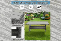 PRICE DROP! Alivio 9-Seater Outdoor Rattan Patio Furniture Set - Corner Sofa, Dining Table & Cushioned Stools - thumbnail 8
