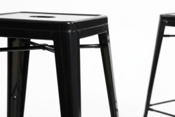 Elevate Your Space with Industrial Metal Frame High Chair Bar Stools Set of 4 - thumbnail 8