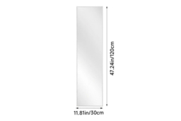 Contemporary Metal Frame Wall-Mounted Mirror for Any Room, 120cm Tall - thumbnail 7