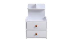 Wooden Nightstand with Storage and Raised Guards - thumbnail 7