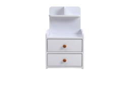 Wooden Nightstand with Storage and Raised Guards - thumbnail 3