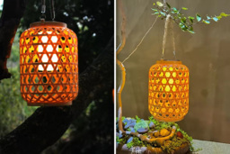 Solar LED Bamboo Garden Lights - 1, 2, or 4 Pack - thumbnail 3