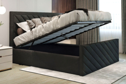 PRICE DROP! Diagonal Liner Ottoman Storage Bed with Lift-Up Mechanism - thumbnail 5
