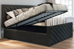 PRICE DROP! Diagonal Liner Ottoman Storage Bed with Lift-Up Mechanism - thumbnail 8