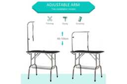 Foldable Small Pet Grooming Table - Adjustable Arm, Easy Clean, Non-Slip Top for Dogs, Cats, Rabbits & Small Animals - thumbnail 4