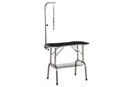 Foldable Small Pet Grooming Table - Adjustable Arm, Easy Clean, Non-Slip Top for Dogs, Cats, Rabbits & Small Animals - thumbnail 1