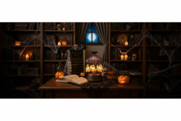 Halloween LED Table Night Light - Ghost Carousel, Energy Efficient, Compact Resin Design - thumbnail 6