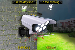 Solar LED Motion Sensor Security Light with Dummy Camera - Weatherproof Outdoor Wall Light - thumbnail 7