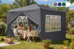 Neo Waterproof 3x3m Gazebo with Windows, Door & Carry Bag - thumbnail 2