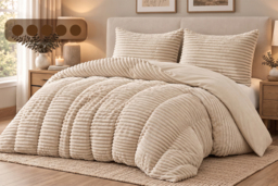 Rabbit Faux Fur Duvet Cover Set - thumbnail 2