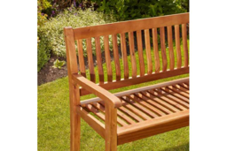 Acacia Wood 3-Seater Garden Bench - Weather-Resistant Outdoor Seating - thumbnail 8