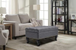 Stylish Upholstered Bench Footstool with Nailhead Trim and Tufted Buttons - thumbnail 7