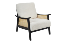PRICE DROP! Teddy Fleece-Upholstered Accent Chair with Wooden Sides - thumbnail 5