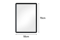 Rectangular Punch‑Free Bathroom Mirror - Black - thumbnail 8