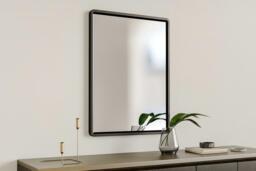 Rectangular Punch‑Free Bathroom Mirror - Black - thumbnail 2