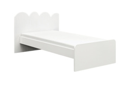Flair Calista Ribbed Single Bed with Cloud Headboard - White or Taupe - thumbnail 3